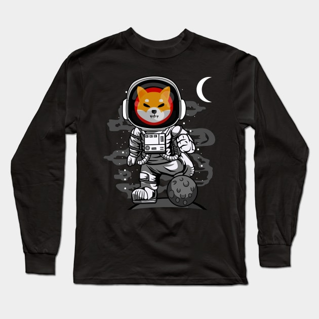 Astronaut Shiba Inu Coin To The Moon Crypto Token Cryptocurrency Wallet Shib Army Birthday Gift For Men Women Kids Long Sleeve T-Shirt by Thingking About